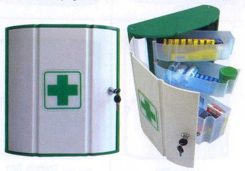 ALKOSIGN Square Polished First Aid Box, For Medical Use, Pattern : Plain