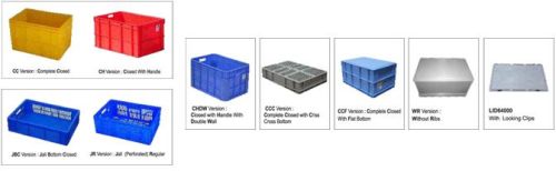 Rectangle Plastic Crates, For Industrial Use, Packaging, Feature : Machinemade