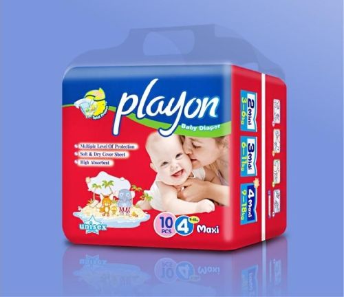 Printed Polythene Baby Diaper Packaging, Color : Customized