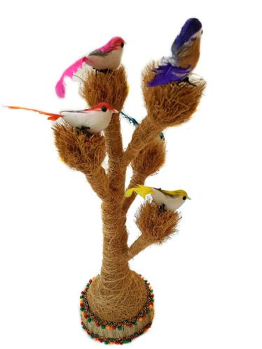 Handicraft Coconut Tree With Birds, Size : 30x19x10 Cms