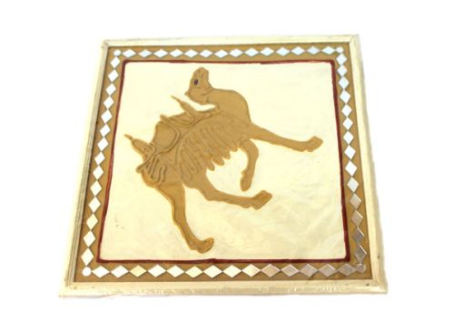 Wall Piece - Clay Decoration On Wooden Frame