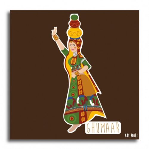 Ghumar Canvas Wall Hanging