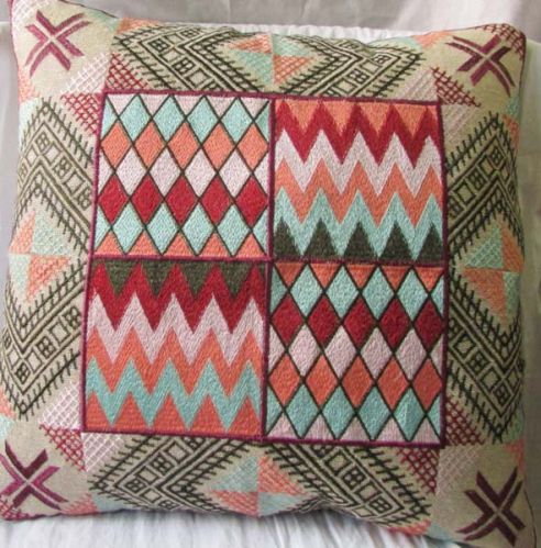 Cotton Embroidery Cushion Covers, For Home Furnishing, Pattern : Soft