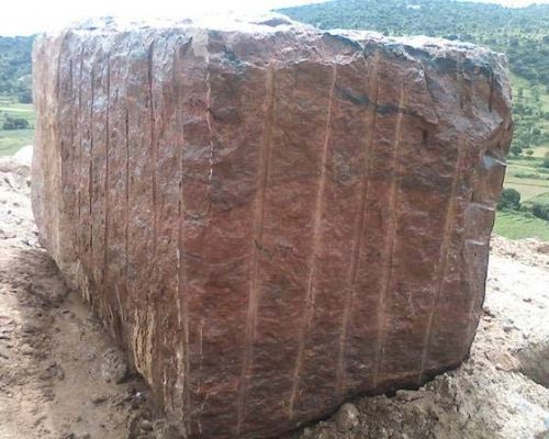 Red Rose Rough Granite Blocks