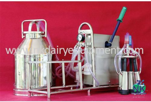 HAND OPERATED MILKING MACHINE WITH SITTING AREA