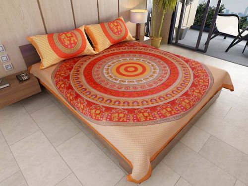 Samradhi Motifs Cotton Bed Sheets, Size : Double