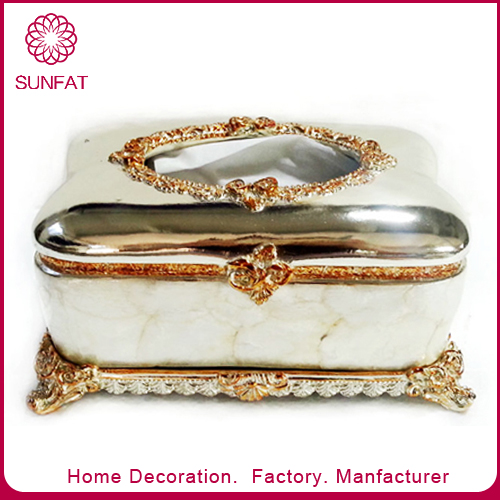 Resin Tissue Holder For Home Ornament