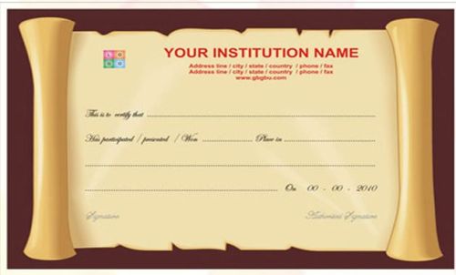 Printed Certificates