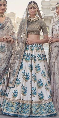 MZ7004 Digital Print Lehenga Choli, Length : 42