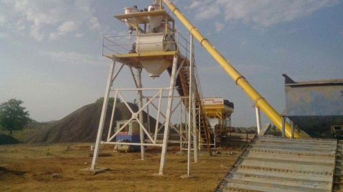 Cross Bin Hopper Concrete Batching Plant With Twin Shaft Mixer (GEPL CBH - 3)