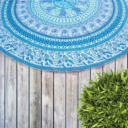 Bohemian Indian Mandala Floral Cotton Beach Throw Towel