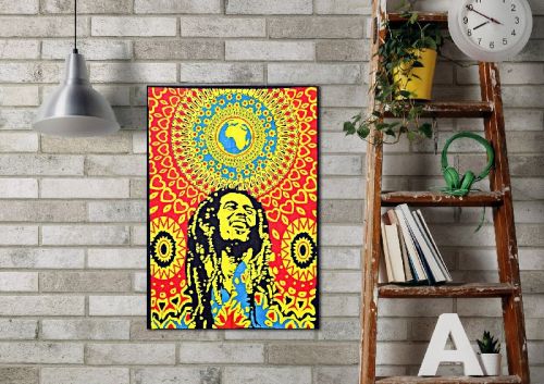Floral Bob Marley Wall Poster Home Decorative Poster