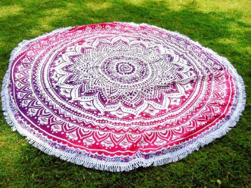 Cotton Round Mandala Tapestry, Size : 72 Inches