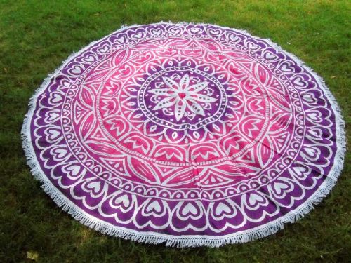 Mandala Round Tapestry Beach Throw, Size : 72 Inches