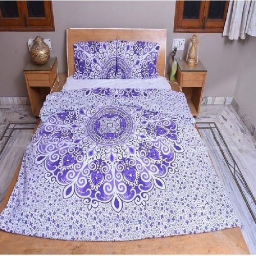 Mandala Handmade Cotton Duvet Cover, Size : 84 X 98 Inch