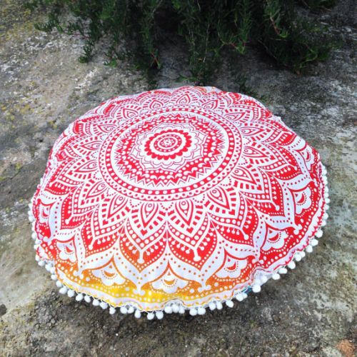 Ombre Print Large Round Pillow Cover, Size : 32 INCH