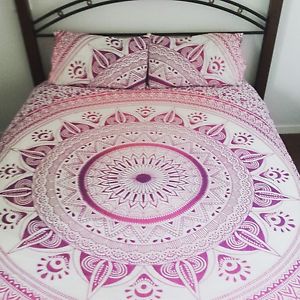 Print Indian Mandala Bohemian Duvet Cover, Size : 54x 89 Inch