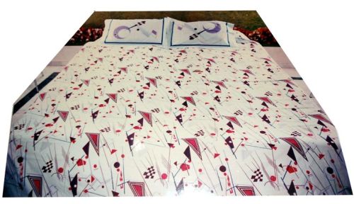 Cotton Bed Sheet, For Home, Hotel, Lodge, Style : Printed