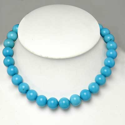 Turquoise Beaded Necklace, Style : Chains