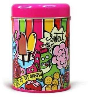 Printed Paper Tin Container, For Food Storage, Feature : Durable, Light Weight, Non Breakable