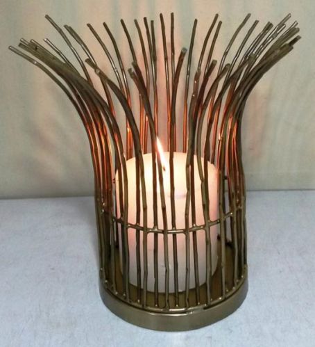 Wire Pillar Holder Iron Lantern