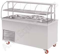 Stainless Steel Semi Automatic Electric Fast Food Display Counter