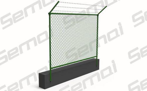 Low Carbon Steel Wire PVC Coated Chain Link Fence, Brand Name : SEMAI