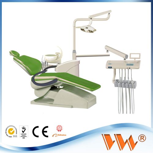 Turnable Cuspidor Suction Dental Unit Chair With LED Operation Light