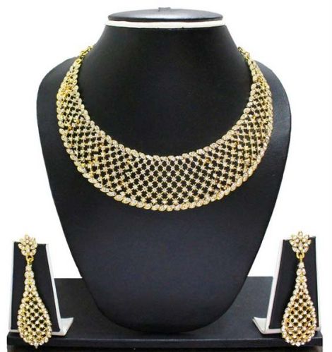 Zaveri Pearls Austrian Diamond Necklace Set