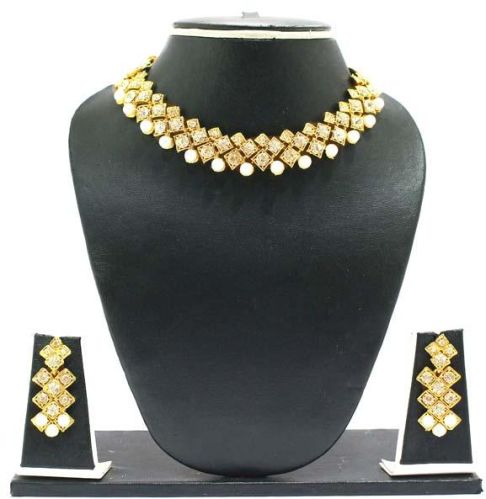 Zaveri Pearls Cubic Austrian Diamond Necklace Set