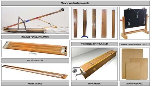 Educational Wooden Instruments, For College, School, Color : Brown