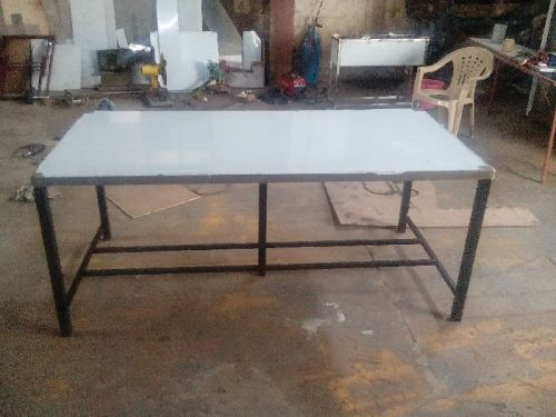Polished Plain Steel Hotel Kitchen Work Table, Size : Multisizes