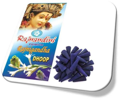 Rajnandini Premium Rajnigandha Blue Incense Cones, For Home, Temples, Length : 1-5 Inch