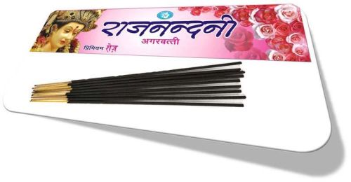 Rajnandini Premium Rose Black Incense Sticks, For Religious, Temples, Length : 1-5 Inch