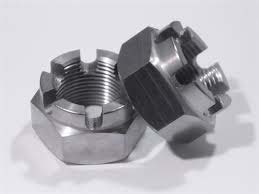 Titanium Castle Hex Nuts