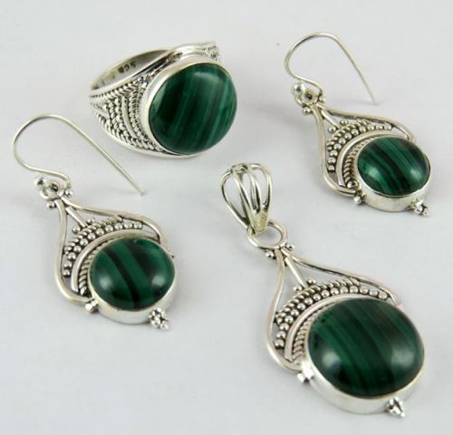 Malachite Set, Main Stone : Melachite