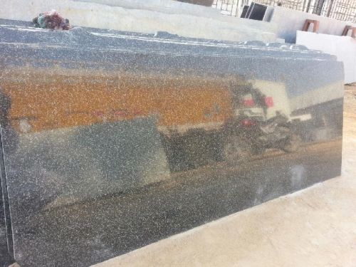 Bush Hammered Hassan Black Granite Stone, For Countertop, Hotel Slab, Size : 12x16ft