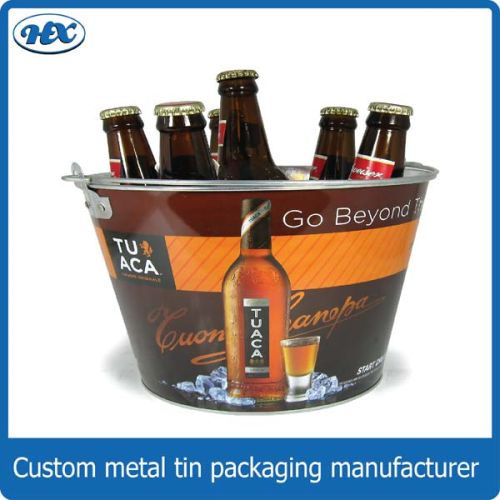 Metal Ice Buckets, Shape : Round, Packaging Type : OEM for Beer