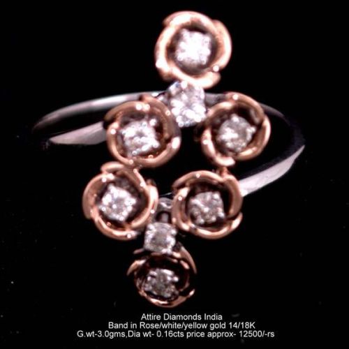 Ladies Rose Gold Diamond Rings, Occasion : Engagement Wear, Wedding Wear