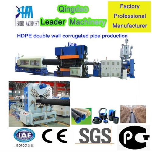 HDPE Double Wall Corrugated Pipe Production Machine