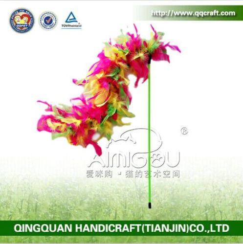 Factory Cheap Cat Toy Spin Wand Vibrating Toy Feather Cat Toy