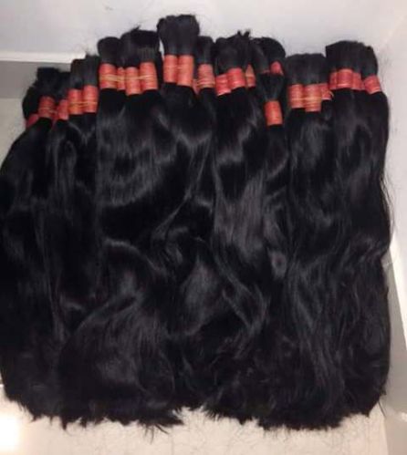 Non Remy Double Drown Rabbar Band Bulk Hair