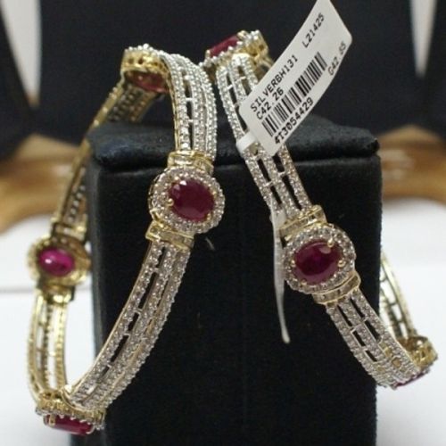 Gold Ruby Bangles