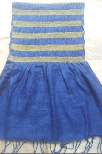 UNIQUE COLLECTION Handloom INDIA Lycra Viscose Scarves, Color : Neve Bule