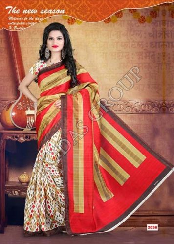 Half & Half Semi Cotton Saree