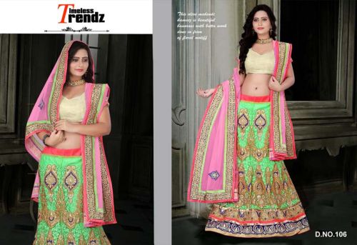 Net Lehenga Choli, Clothing Type : Embroidered