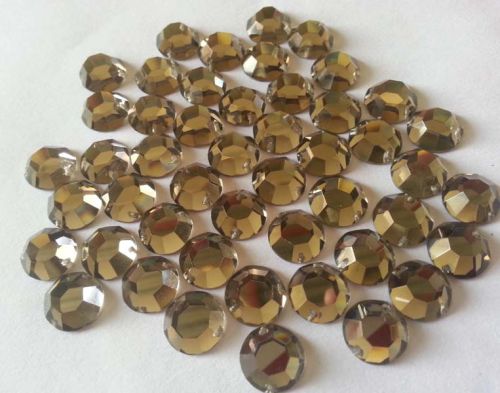 FLAT ROUND RIVOLI SEWING LOOSE GLASS STONE