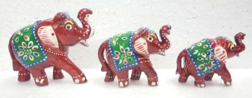 PLASTIC RESIN ELEPHANT SET, Color : MULTI COLORS