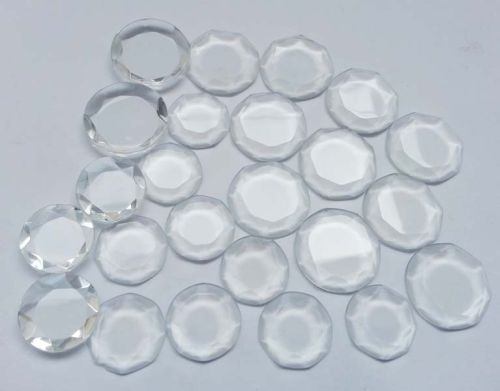 GLASS TRANSPARENT ROUND LOOSE STONES, For Bags, Garment, Art, Shoes, JEWELLERY, CLAWS SETTING