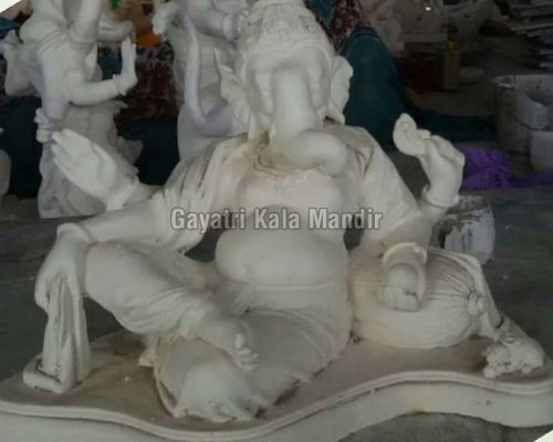 Polished Marble Ganesh Statue, For Home, Office, Shop, Pattern : Non Printed